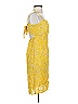 Sim & Sam 100% Rayon Paisley Yellow Cocktail Dress Size XS - photo 4