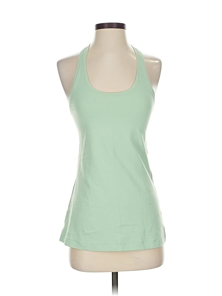 Pre-owned Lululemon Athletica Tank Top Green Halter Neckline Tops