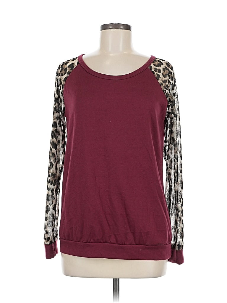 Click to view more detailed imagery on our partner's website Pre-owned Vanilla Bay Long Sleeve T-shirt In Burgundy