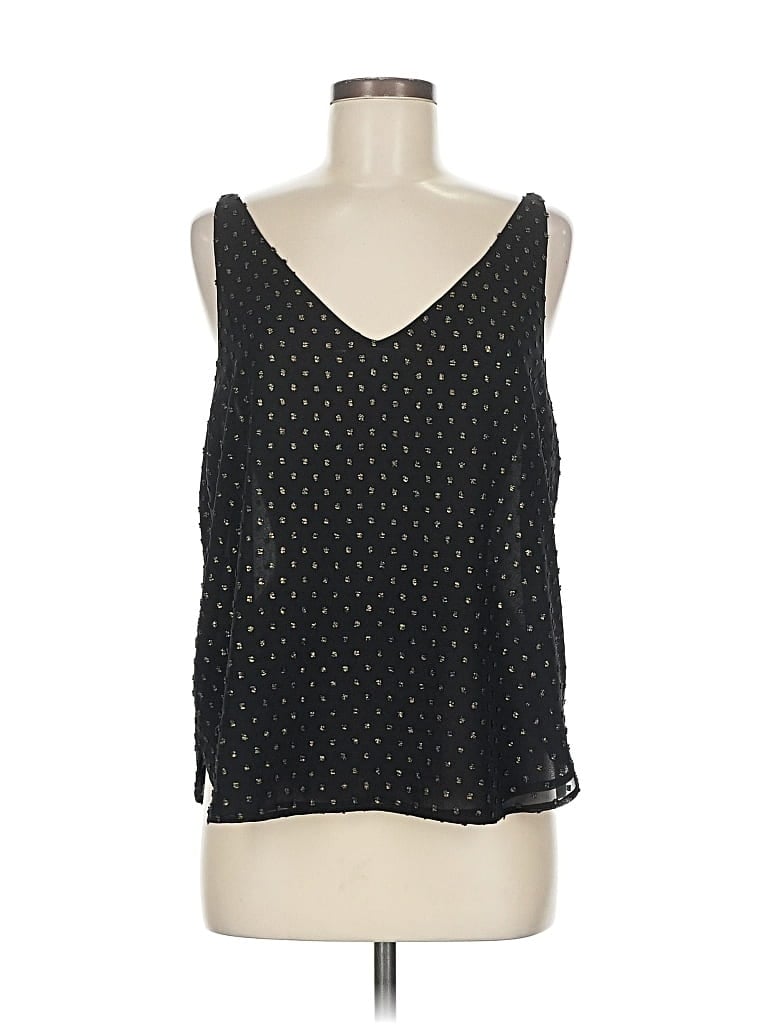 Pre-owned Ann Taylor Loft Outlet Sleeveless Top Black Halter Neckline Tops