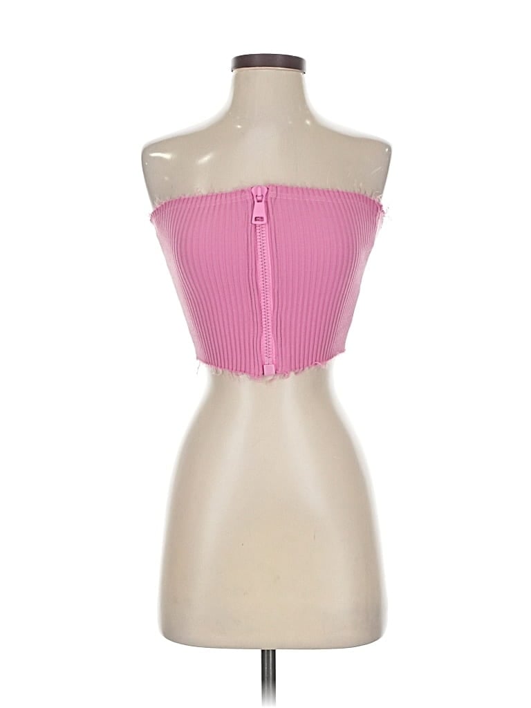 Pre-owned Fashion Nova Tube Top Pink Strapless Neckline Tops