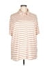 all in motion Stripes Tan Short Sleeve Top Size XXL - photo 1