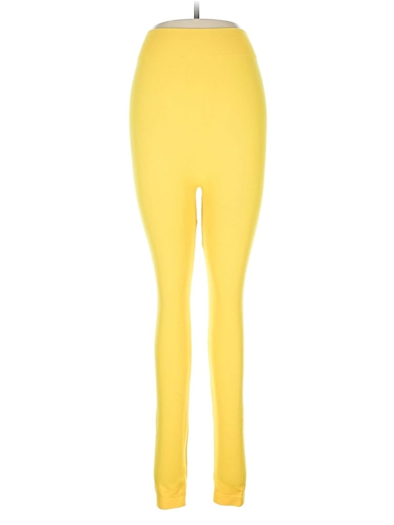 Pre-owned Assorted Brands Leggings In Yellow