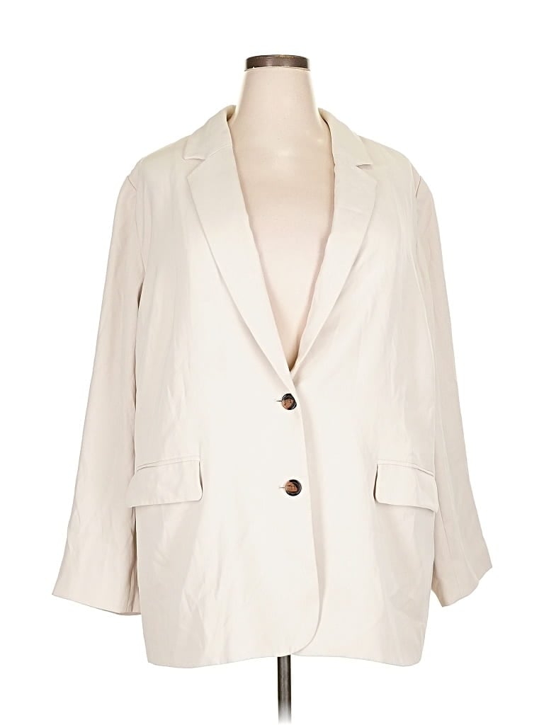 Pre-owned Jjill Blazer Jacket In Brown