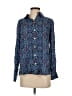 Foxcroft 100% Tencel Paisley Blue Long Sleeve Blouse Size 4 - photo 1