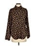 Jess Lea 100% Polyester Animal Print Brown Long Sleeve Blouse Size S - photo 1