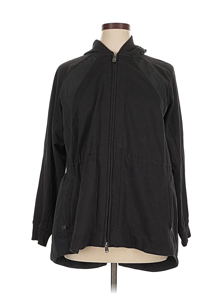 Pre-owned Athleta Cardigan Sweater In Black