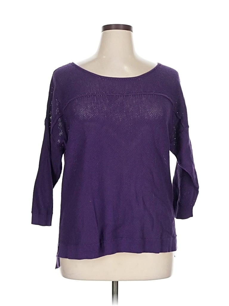 Pre-owned A.n.a. A New Approach Pullover Sweater In Purple