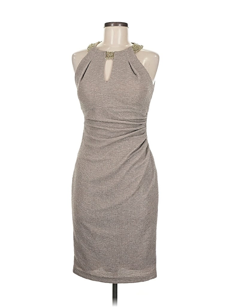 Click to view more detailed imagery on our partner's website Pre-owned Betsy & Adam Cocktail Dress In Gray