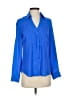 Express Outlet 100% Polyester Blue Purple Long Sleeve Blouse Size XS - photo 1