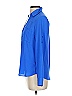 Express Outlet 100% Polyester Blue Purple Long Sleeve Blouse Size XS - photo 5