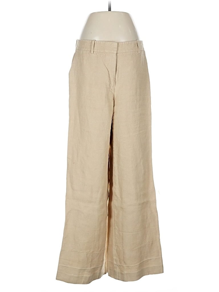 Pre-owned Lafayette 148 Linen Pants In Brown