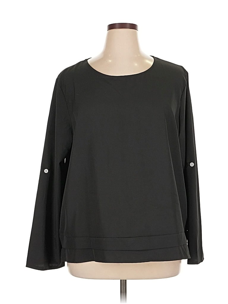 Pre-owned Unbranded Long Sleeve Blouse In Black