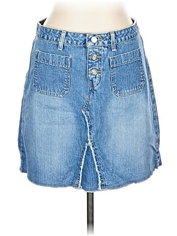 Let Me B. Denim Skirt (view 1)