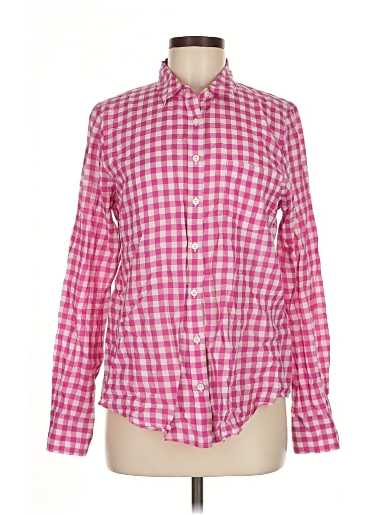 Pre-owned J.crew Factory Store Long Sleeve Button Down Shirt In Pink