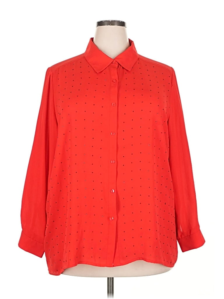 GEORGE Pre-owned 3/4 Sleeve Blouse In Red
