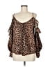Parker 100% Polyester Brown 3/4 Sleeve Blouse Size XS - photo 1
