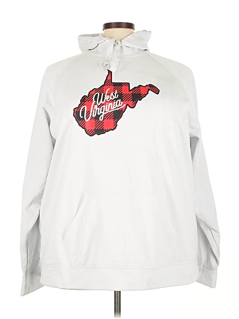 Pre-owned Jerzees Pullover Hoodie In Silver