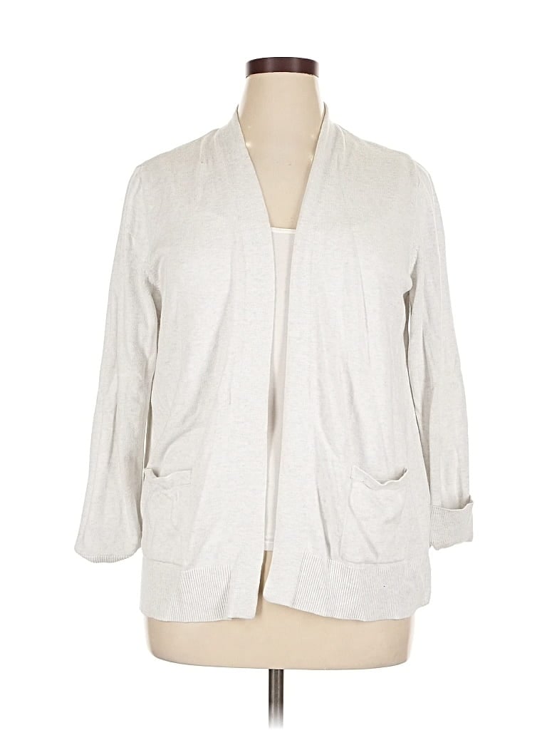 Pre-owned Croft & Barrow Cardigan Sweater In Gray