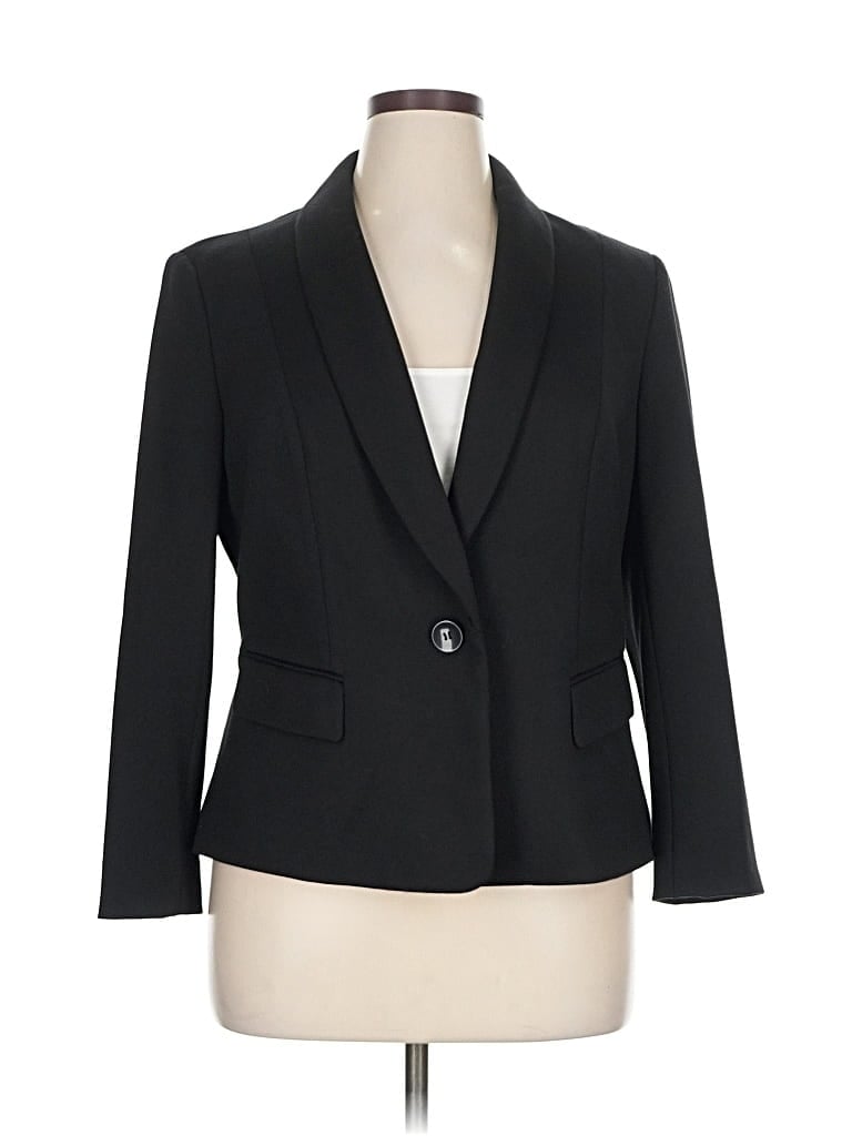 Click to view more detailed imagery on our partner's website Pre-owned Kasper Blazer Jacket In Black