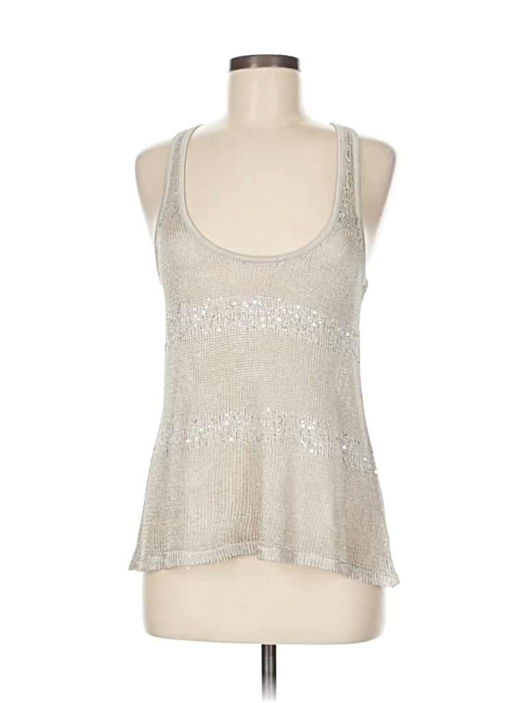 WILLOW & CLAY Pre-owned Sleeveless Top Gold Halter Neckline Tops