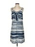 CAbi 100% Polyester Stripes Blue Casual Dress Size S - photo 1