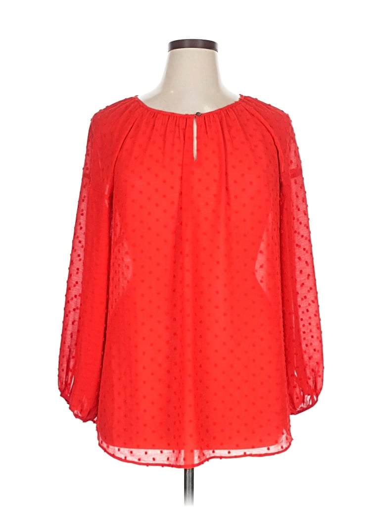 Click to view more detailed imagery on our partner's website Pre-owned Vince Camuto Long Sleeve Blouse In Red