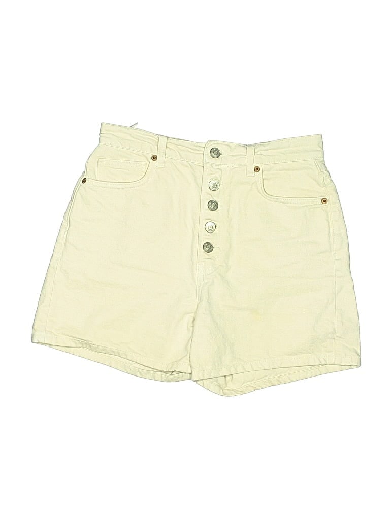 Pre-owned Reformation Jeans Khaki Shorts In Yellow