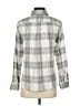 Talbots Checkered-gingham Gray Long Sleeve Button-Down Shirt Size S - photo 2
