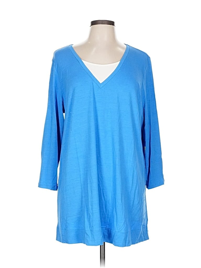 Click to view more detailed imagery on our partner's website Pre-owned Jjill 3/4 Sleeve T-shirt In Blue