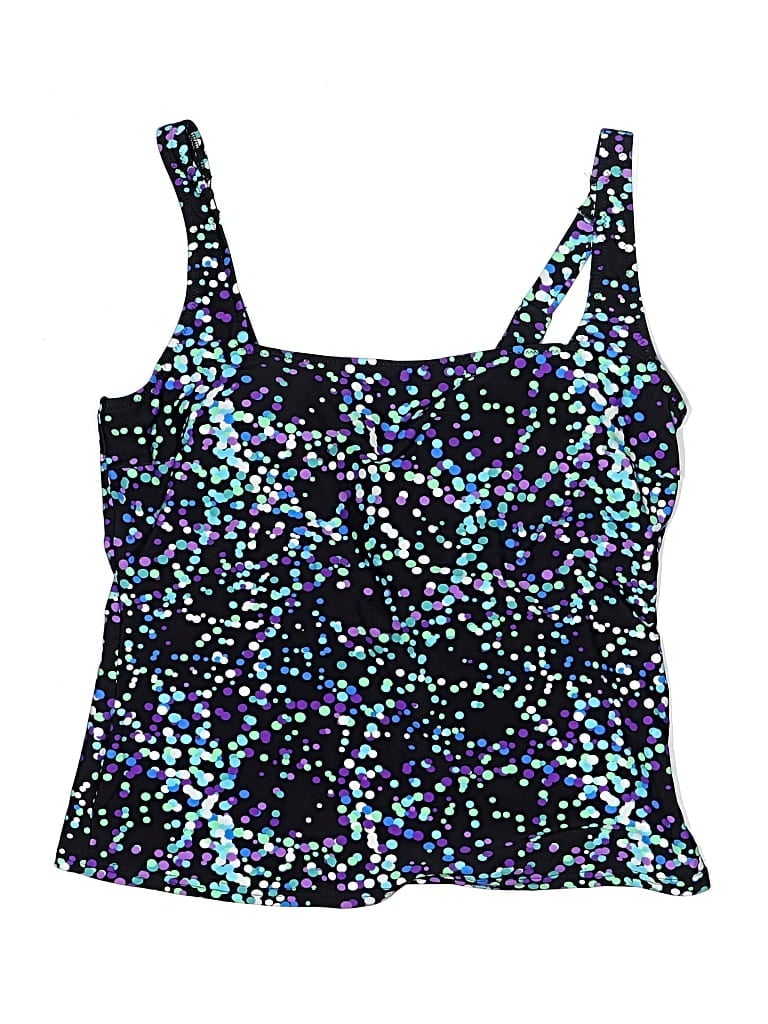 GOTTEX Pre-owned Swimsuit Top Blue Polka Dots Pattern Swimwear