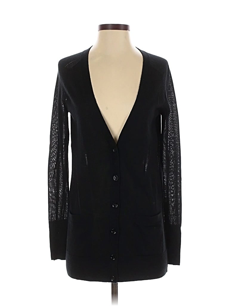 Pre-owned Halogen Cardigan Sweater In Black