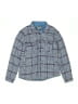 First Wave Checkered-gingham Blue Jacket Size 10 - 12 - photo 1
