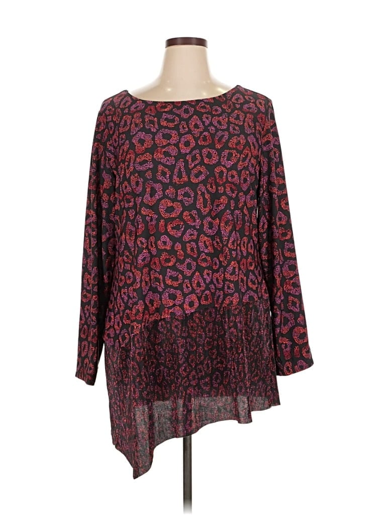 Click to view more detailed imagery on our partner's website Pre-owned Attitudes By Renee Long Sleeve Blouse In Burgundy