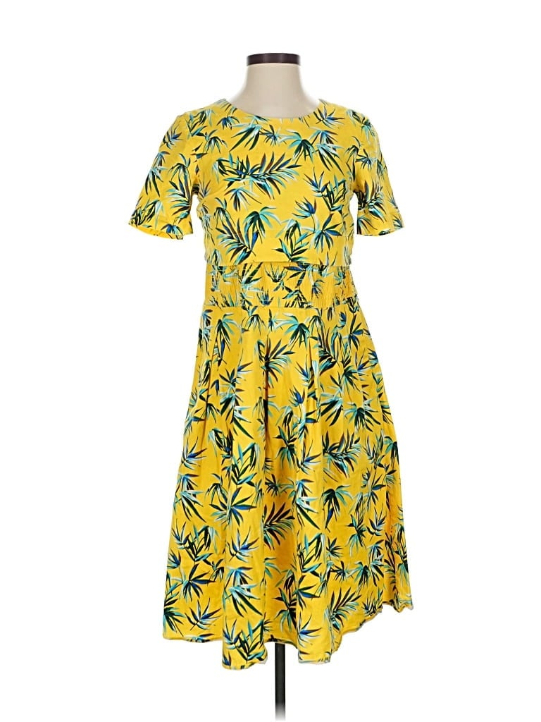 Pre-owned Autumn Adeigbo Casual Dress In Yellow