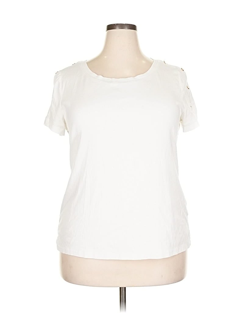 Pre-owned Talbots Short Sleeve T-shirt In White