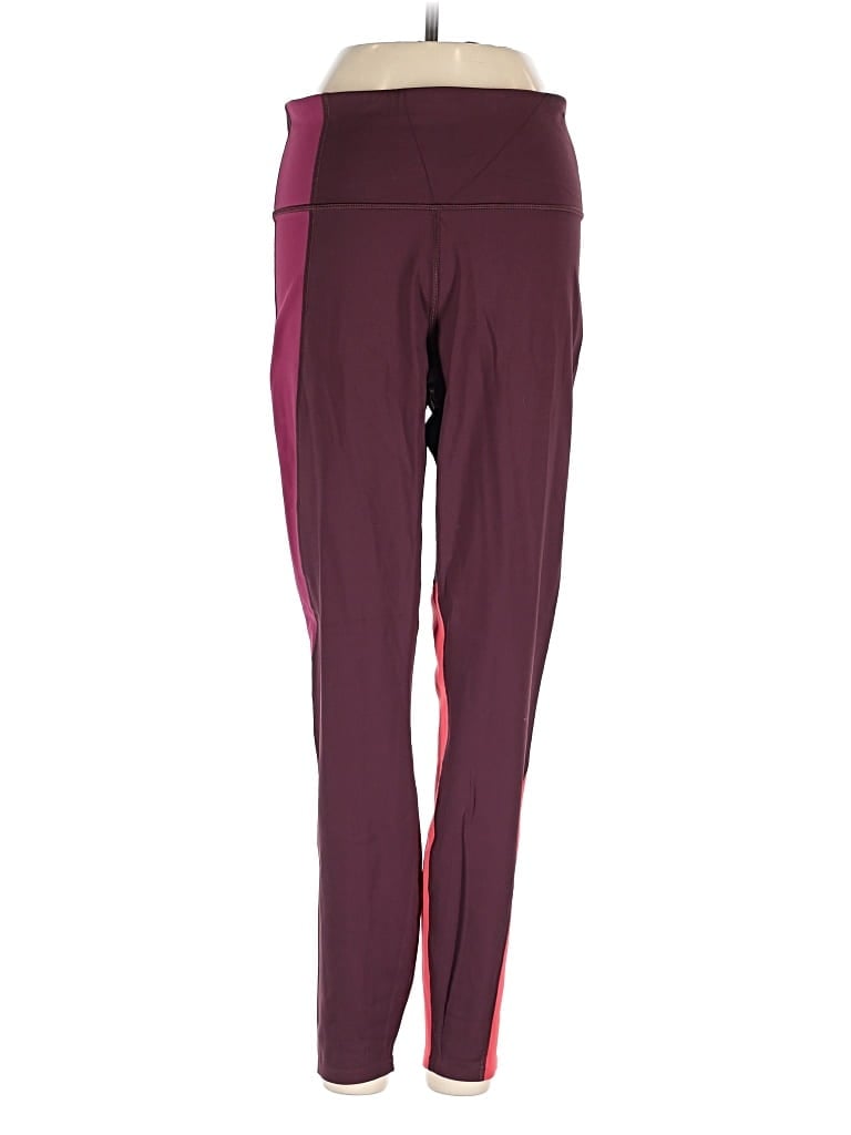 Pre-owned Athleta Active Pants In Burgundy