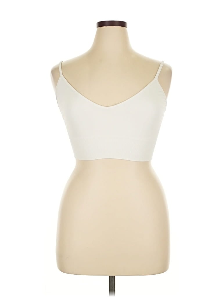 Pre-owned Gap Body Tank Top Ivory Strapless Neckline Tops In White