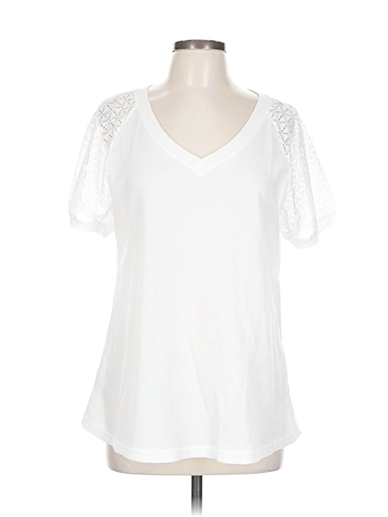 Pre-owned Merokeety Short Sleeve Blouse In White