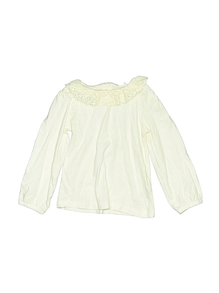 Pre-owned M&s Kids' Long Sleeve Blouse In White