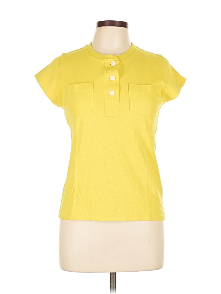 Click to view more detailed imagery on our partner's website Pre-owned Everlane Short Sleeve Henley Shirt In Yellow
