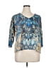 Style&Co 100% Polyester Blue 3/4 Sleeve Blouse Size XL - photo 1