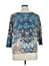 Style&Co 100% Polyester Blue 3/4 Sleeve Blouse Size XL - photo 2