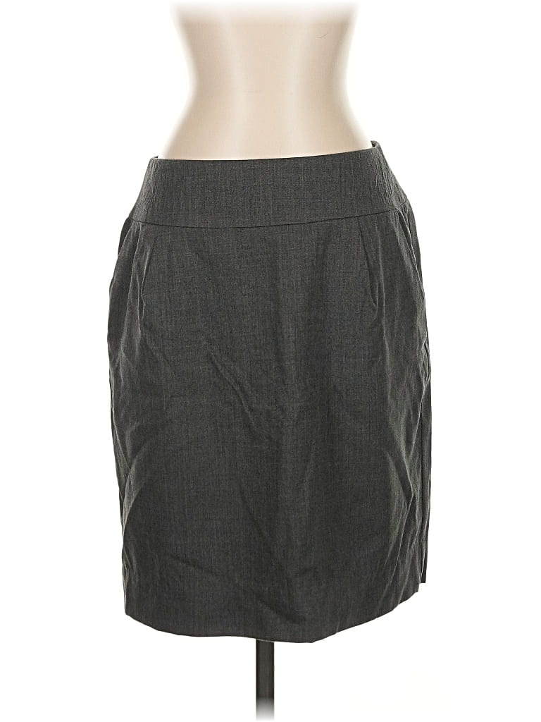 Pre-owned Talbots Wool Skirt In Gray