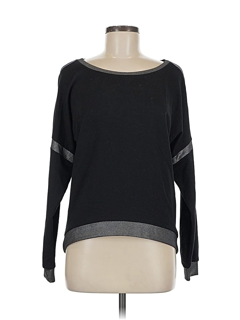 Pre-owned Bisou Bisou Long Sleeve T-shirt In Black