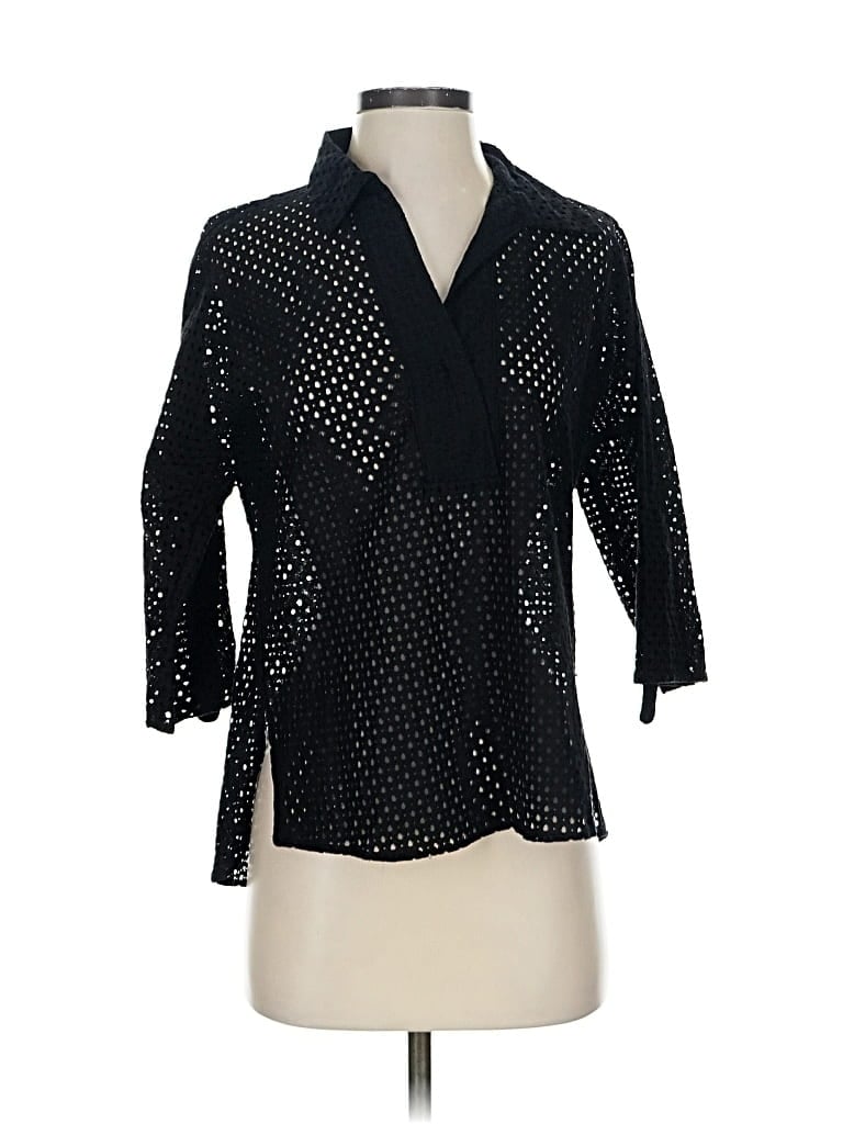 Pre-owned Dolce Cabo 3/4 Sleeve Blouse In Black