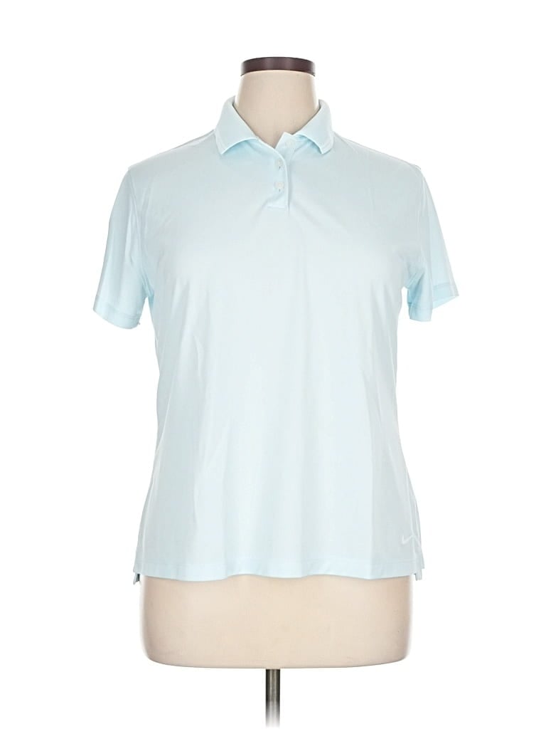 Pre-owned Nike Short Sleeve Blouse In Blue