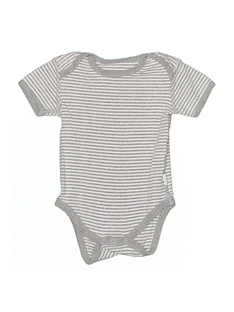 Pre-owned Burt's Bees Baby Babies' Short Sleeve Onesie In Gray