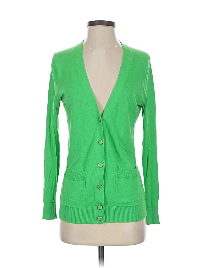 Pre-owned Banana Republic Factory Store Cardigan Sweater In Green