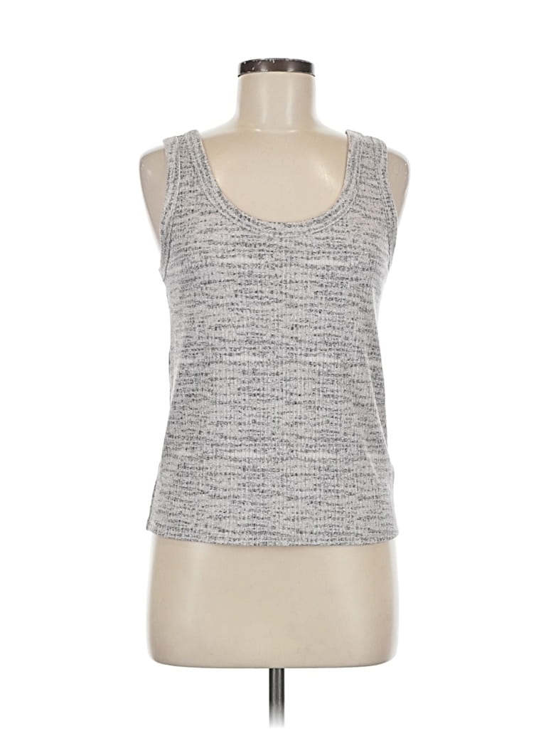 Pre-owned Evereve Sleeveless Top Gray Scoop Neck Tops